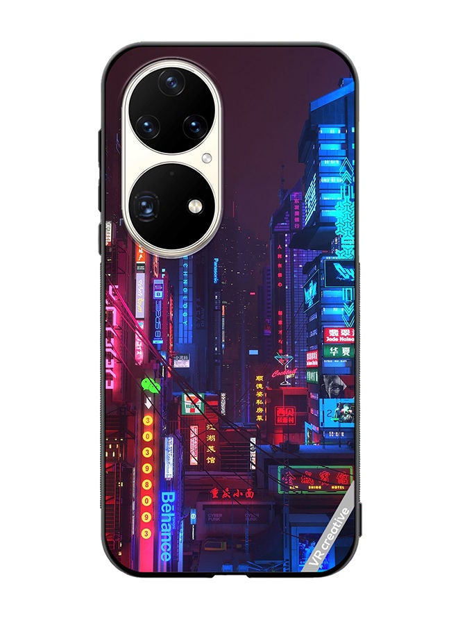 VR CREATIVE Protective Case Cover For Huawei P50 Pro Street Nights Design Multicolour - Image 1