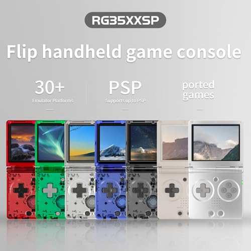Voacle Anbernic RG35XXSP Flip Retro Handheld Game Console 35 Inch IPS Screen Linux System Builtin 64G TF Card 5532 Games Support 5G WiFi Bluetooth TV OutputGreennew - Image 5