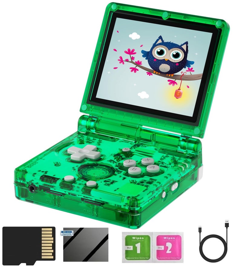 Voacle Anbernic RG35XXSP Flip Retro Handheld Game Console 35 Inch IPS Screen Linux System Builtin 64G TF Card 5532 Games Support 5G WiFi Bluetooth TV OutputGreennew - Image 3