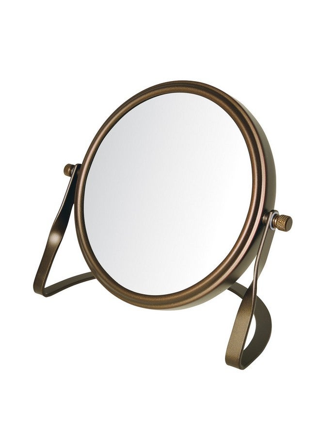 Jerdon Model'S Choice Twosided Tabletop Makeup Mirrormakeup Mirror With 5X Magnification & Swivel Designportable 5.5Inch Diameter Mirror In Bronze Finishmodel Mc113Bzp - Image 1