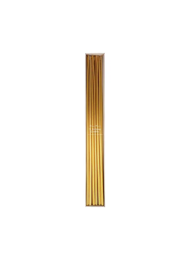 Meri Meri Gold Tall Tapered Candles