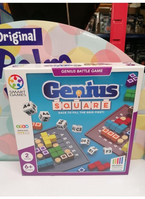 The Genius Square - Game Of The Year Award Winner! 60000+ Solutions Stem Puzzle Game! Roll The Dice & Race Your Opponent To Fill The Grid By Using Different Shapes! Promotes Problem Solving Training