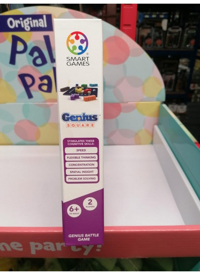The happy puzzle company - The Genius Square - Game Of The Year Award Winner! 60000+ Solutions Stem Puzzle Game! Roll The Dice & Race Your Opponent To Fill The Grid By Using Different Shapes! Promotes Problem Solving Training - Image 1