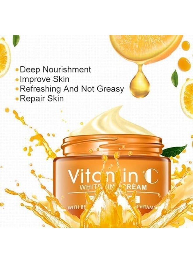 Disaar Vitamin C Brightening Face Moisturizer with Hyaluronic Acid - Anti-Aging & Dark Spot Cream Hydrating Day & Night Cream - (50ml) - Image 5