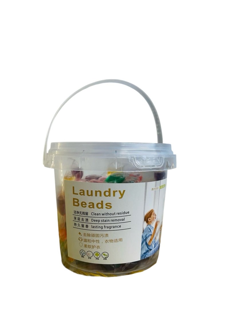 دلو صغير من خرز الغسيل - برائحة زهر الكرز، 50 قطعة