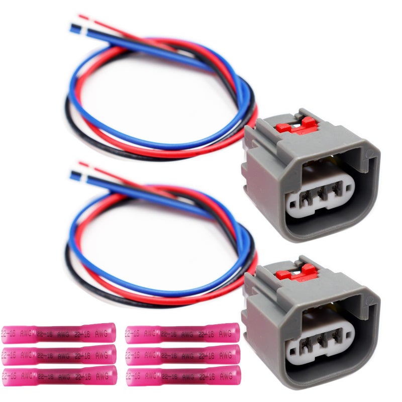 LIZAPUS 2PCS 3Way Front Turn Signal Light Connector Compatible with 20102019 Ram 1500 645943 68064998AA Harness Wire Pigtail - Image 3