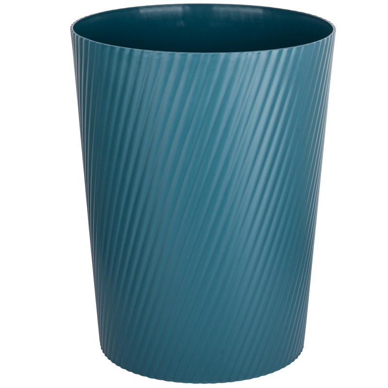 UUJOLY Small Trash Can Wastebasket Garbage Can Container Bins for Bathrooms, Laundry Room, Kitchens, Offices, Kids Rooms, Dorms (Bluish Green) - Image 1
