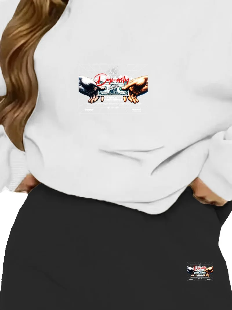 دوغ فش Tracksuit Oversize Dollardynasty Printed Tracksuit,lover,couple Combination White