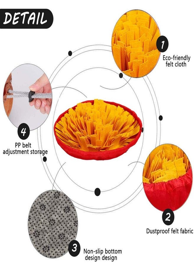 AWOOF Pet Snuffle Mat for Dogs, Interactive Feed Game for Boredom, Encourages Natural Foraging Skills for Cats Dogs Bowl Travel Use, Dog Treat Dispenser Indoor Outdoor Stress Relief (Yellow) - Image 4