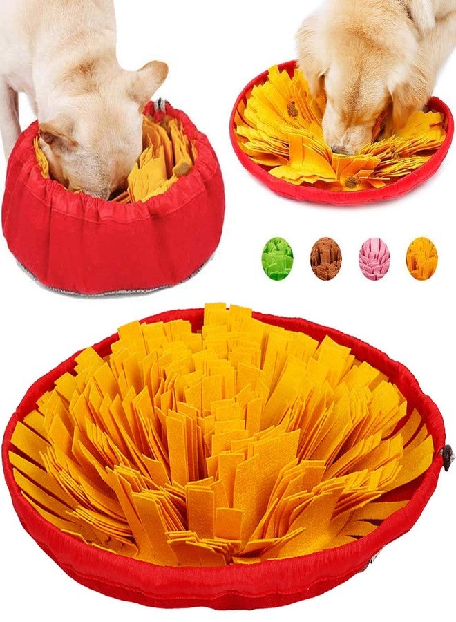 AWOOF Pet Snuffle Mat for Dogs, Interactive Feed Game for Boredom, Encourages Natural Foraging Skills for Cats Dogs Bowl Travel Use, Dog Treat Dispenser Indoor Outdoor Stress Relief (Yellow) - Image 3