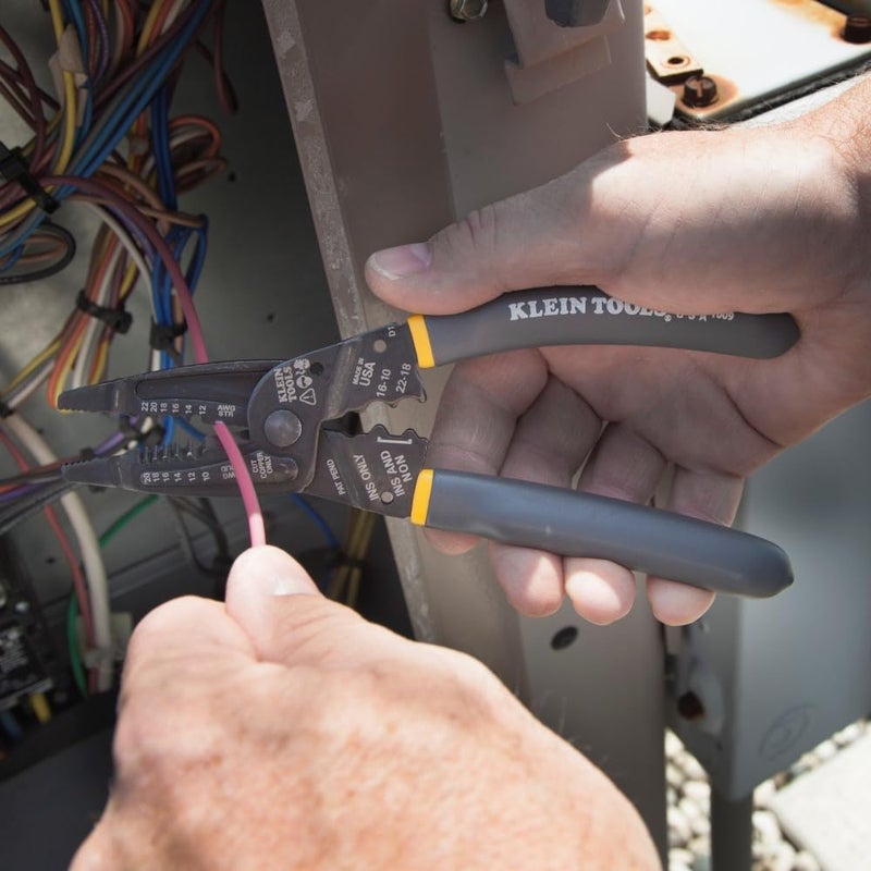 Klein Tools 1009 Multi Tool, Wire Stripper/Crimper/Wire Cutter, Made in USA, Long-Nose Multi-Purpose Electrician Tool - Image 5