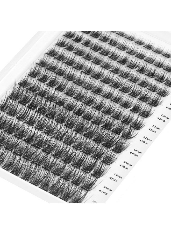 WONSIS Self Adhesive Eyelashes, 156 Pcs Self Adhesive Eyelash Clusters, No Glue Needed, Invisible 2-Strip Tape - Longer Lasting, No Sticky Residue Pre Glued Eyelashes (Volume-Mixed) - Image 2
