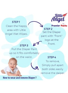 Little Angel Little Angel Premier Baby Diaper Pants - New Born (28 Pieces)  - Image 5