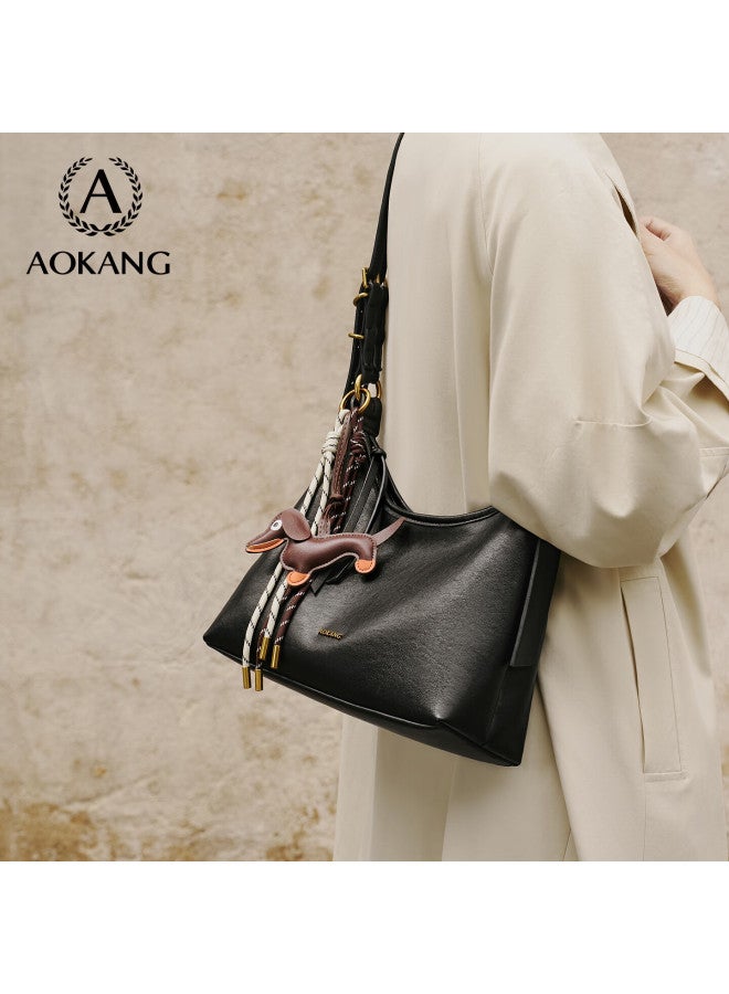 Aokang Women's Xuan Yue Hobo Bag Luxury Commuter Shoulder Underarm Crossbody Bag Premium Feel Birthday Gift For Girlfriend - Image 3