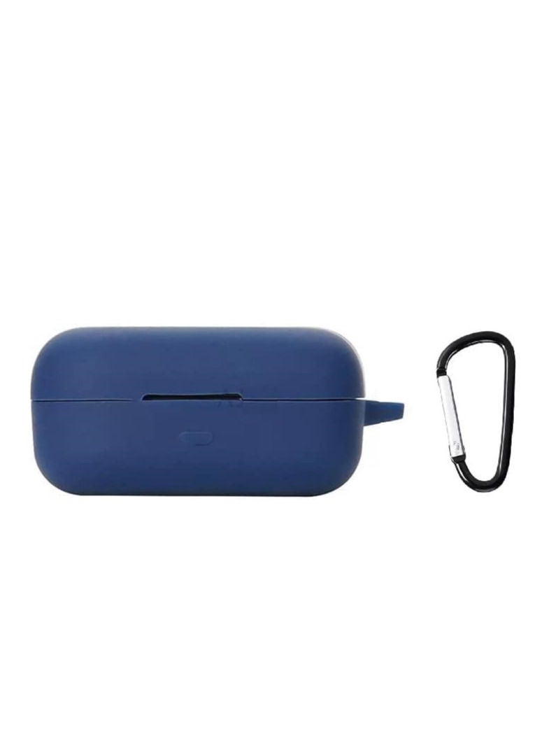 Shockproof Scratch Resistant Silicone Case with Clip Ring for Realme Buds Air 3s Case, Portable Carrying Case - Blue 