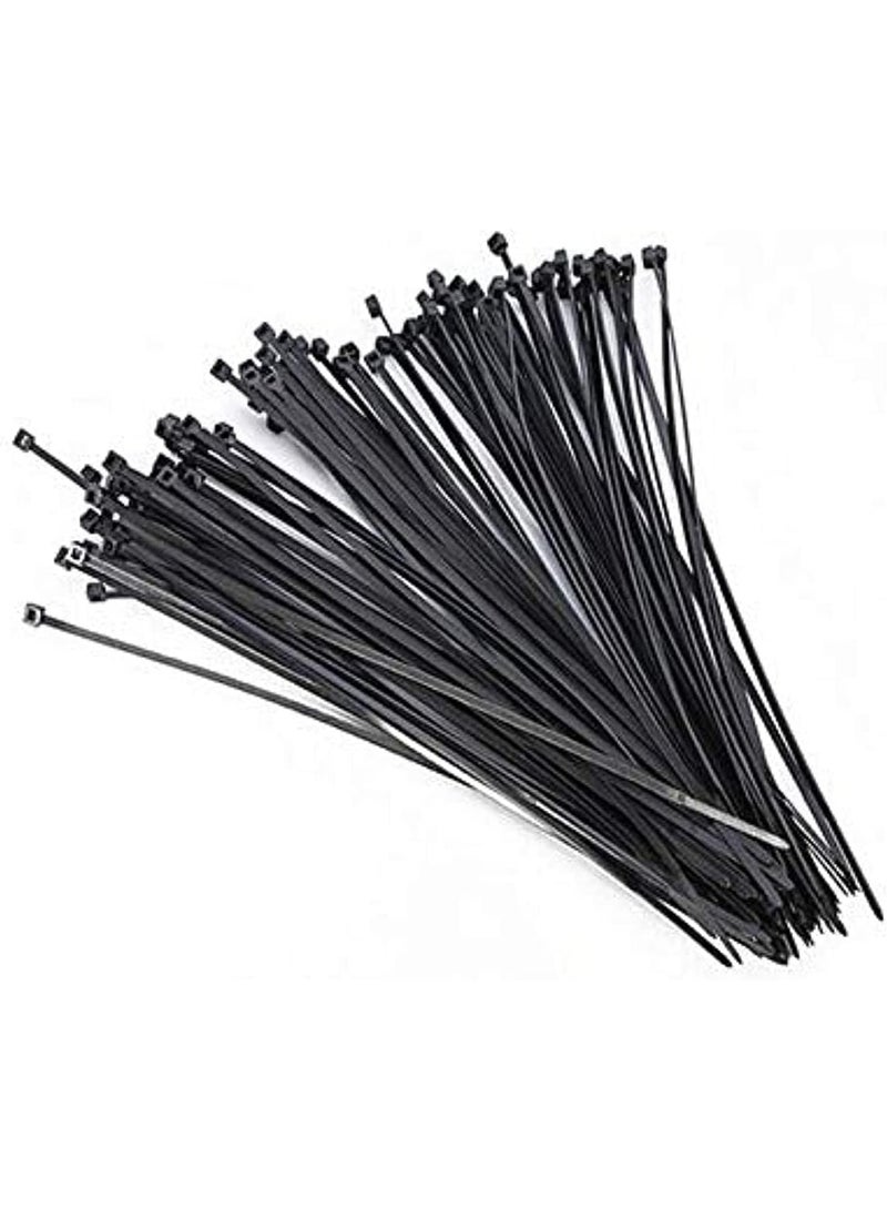 كيس رباط بلاستك 100 قطعة - 37 سم - اسود