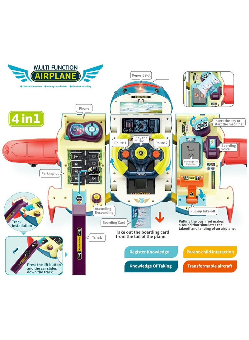 general Airplane Car Toy,Steering Wheel Toys for 3 4 5 6 Year Old BoysGirls with Sound and Light,Toddler Educational Plane Driving Toy Gift for Kids Aged 3+ - Image 2