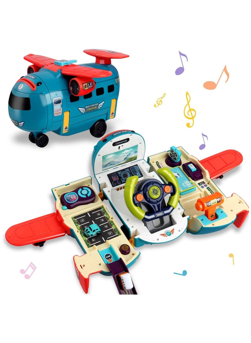 general Airplane Car Toy,Steering Wheel Toys for 3 4 5 6 Year Old BoysGirls with Sound and Light,Toddler Educational Plane Driving Toy Gift for Kids Aged 3+ - Image 1