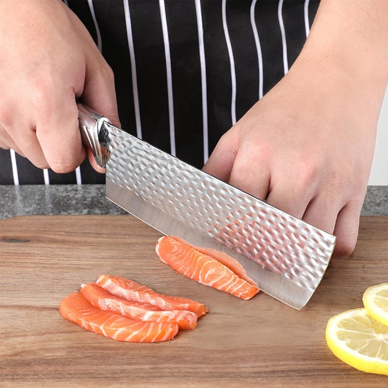 Leeonz Nakiri Vegetable Chef Knife 7 Inch Razor Sharp Usuba Knife Multipurpose Chopping Knife with Precision and Beauty for Home and Kitchen Pack of 2 - Image 3