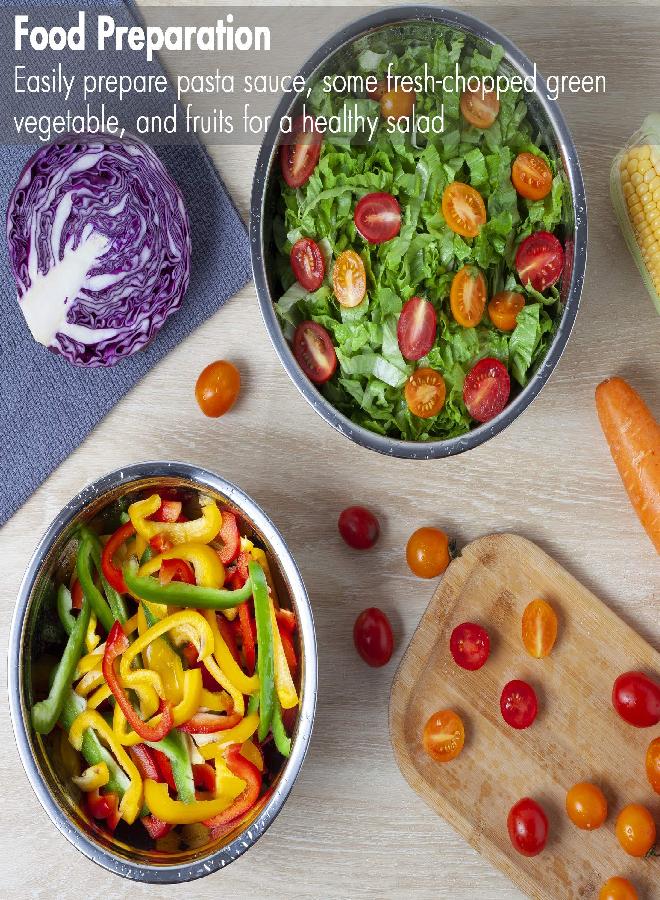 YIHONG YIHONG 7 Piece Mixing Bowls with Lids for Kitchen, Stainless Steel,Ideal for Baking, Prepping, Cooking and Serving Food, Nesting Metal Bowls for Space Saving Storage  - Image 3
