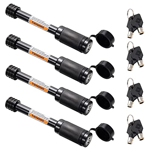 CZC AUTO Hitch Receiver Pin Lock Trailer Receiver Lock with 5/8" Pin for Class III IV 2" and 2-1/2" Receiver, for Hitch Bike Rack Tray Ball Tow Rope for Trailer Truck Car Boat (4 Pack, 5/8 inch pin) - Image 1