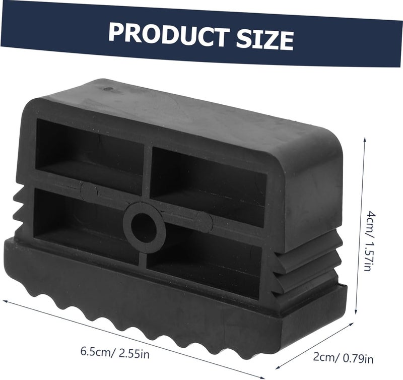 DOITOOL Ladder Feet Cover Nonslip Rubber Pad for Stability Easy Install Ladder Mat Replacement Ladder Foot Cushion Protects Floors Extends Fits Standard Step - Image 2