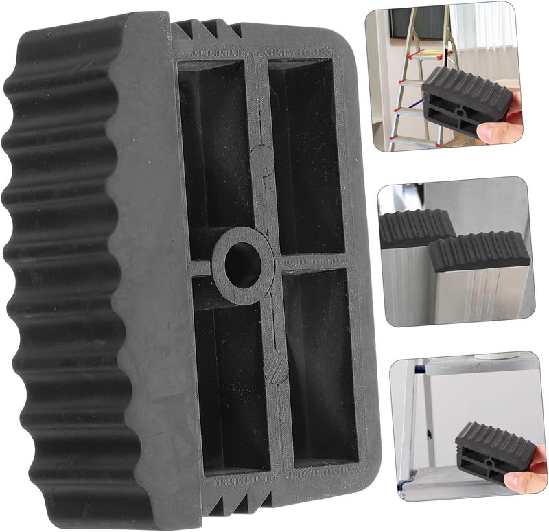 DOITOOL Ladder Feet Cover Nonslip Rubber Pad for Stability Easy Install Ladder Mat Replacement Ladder Foot Cushion Protects Floors Extends Fits Standard Step - Image 5