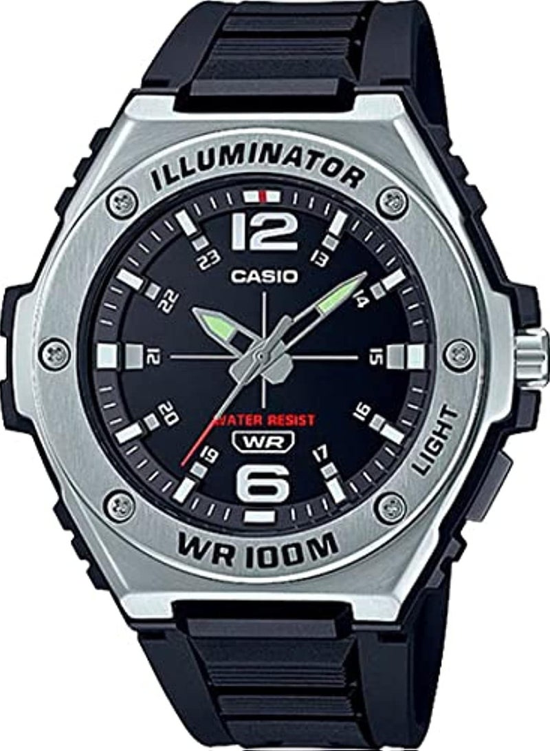 CASIO Men's Resin Band Analog Wrist Watch MWA-100H-1AVDF - 51mm - Black - Image 1