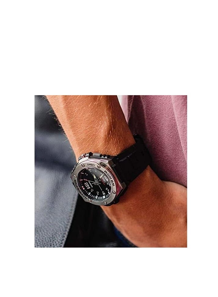 CASIO Men's Resin Band Analog Wrist Watch MWA-100H-1AVDF - 51mm - Black - Image 2