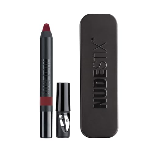 Nudestix Intense Matte Lip Cheek Pencil 3in1 LongWear Matte Lipstick Lip Liner Blush Stick Waterproof Vegan PreservativeFree Soft Blurred Finish Shade Icon - Image 1