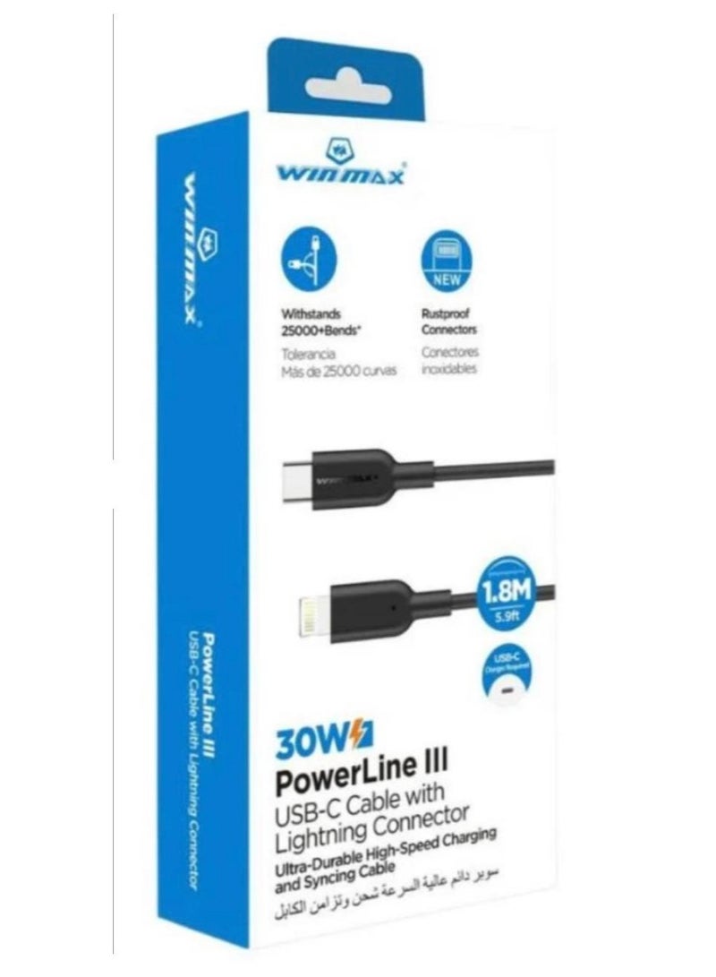 Winmax 30W USB-C  Cable With Lighting Connector