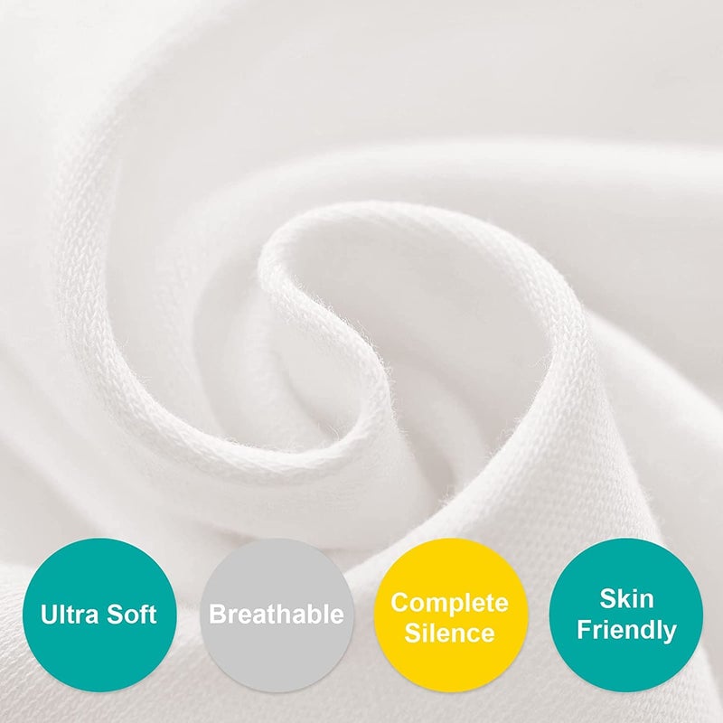 Biloban 100% Cotton Bassinet Sheets Compatible with SNOO Smart Bassinet and Chicco LullaGo Portable Sleeper Bassinet, 2 Pack, Ultra Soft Bassinet Sheet, White - Image 2