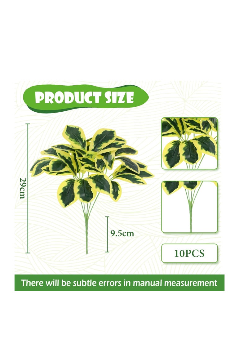 Generic 5Pcs Artificial Plants Fake Greenery Bush, UV Resistant Plants Simulation Plastic Greenery, Indoor Outdoor Home Garden Decoration, Made of Plastic, Durable, Safe and Environmentally Friendly  - Image 3