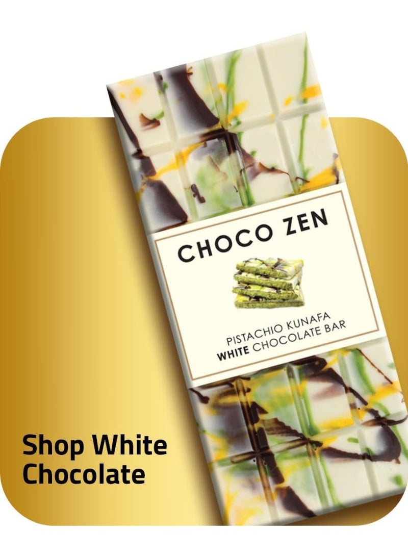 شوكو زين بريميوم بالفستق والكنافة لوح الشوكولاتة البيضاء 190 جم - Image 3