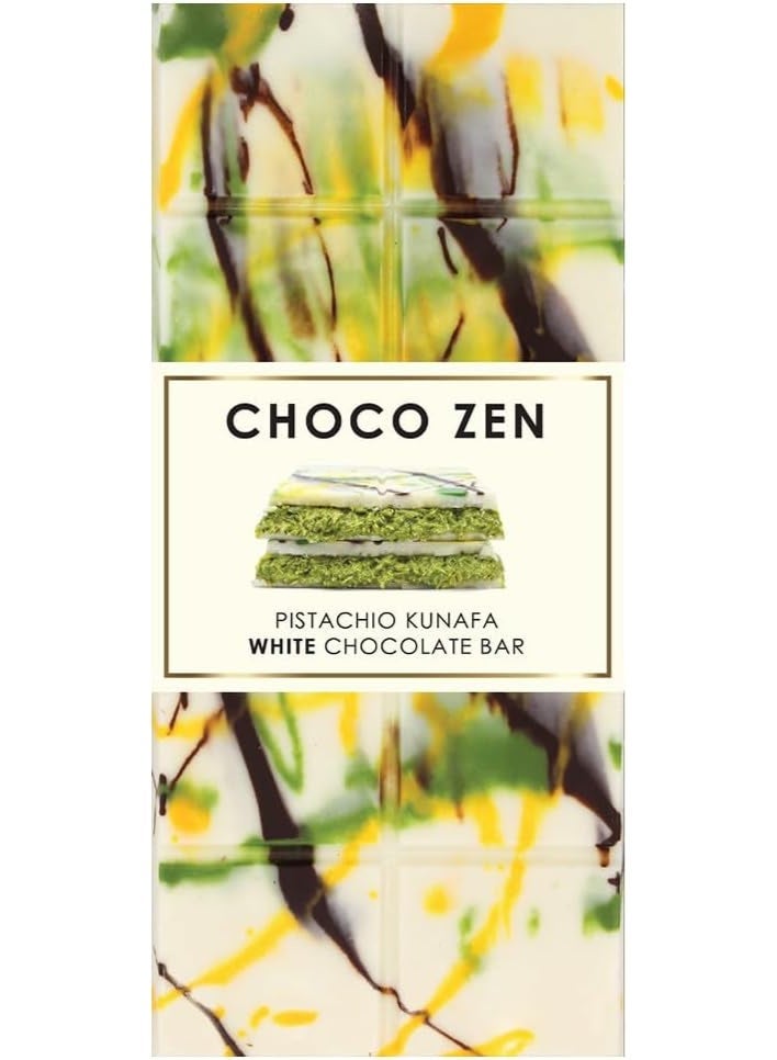 شوكو زين بريميوم بالفستق والكنافة لوح الشوكولاتة البيضاء 190 جم - Image 4