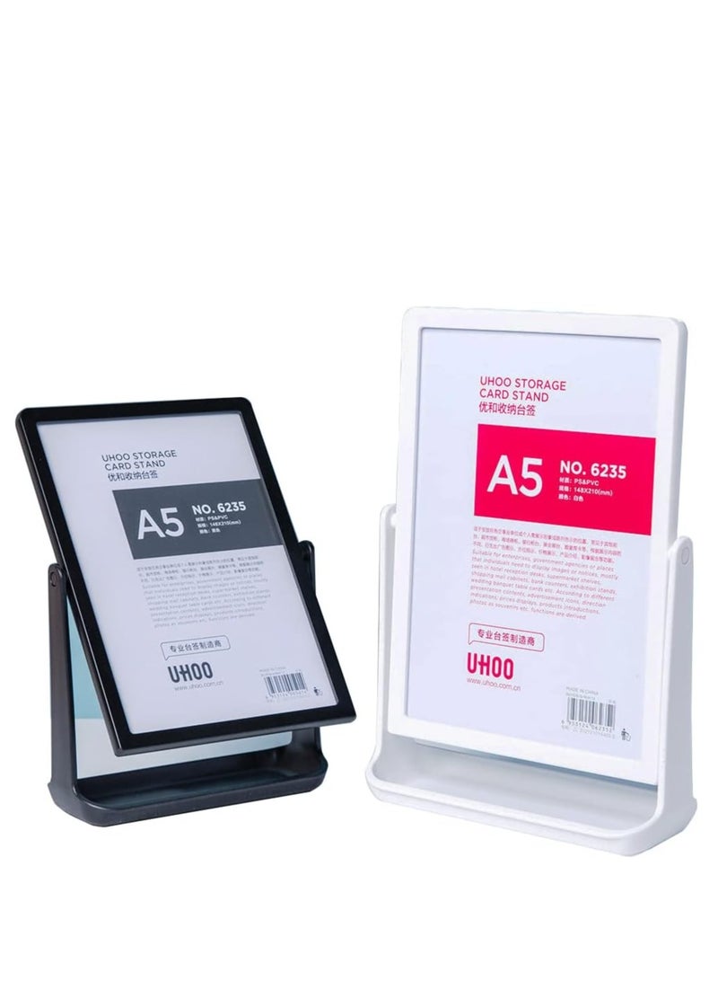 Eckek حامل لافتات من بلاستيك ABS، حامل لافتات على شكل حرف T، حامل عرض دوار للإعلانات، القوائم، الصور، بطاقات العمل - Image 2