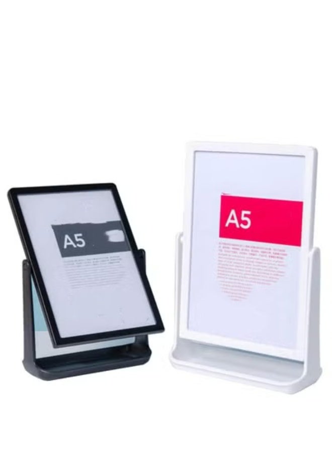 Eckek ABS Plastic Sign Holder, Menu Displays T Shape Sign Stand, Rotating Display Stand for Ads, Menu, Photos, Business Card - Image 2