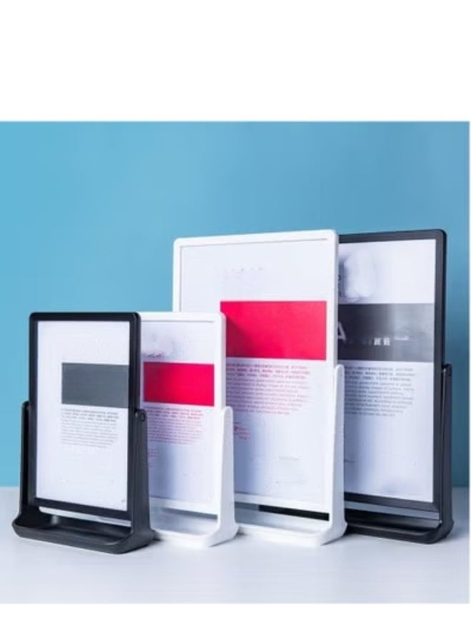Eckek ABS Plastic Sign Holder, Menu Displays T Shape Sign Stand, Rotating Display Stand for Ads, Menu, Photos, Business Card - Image 3