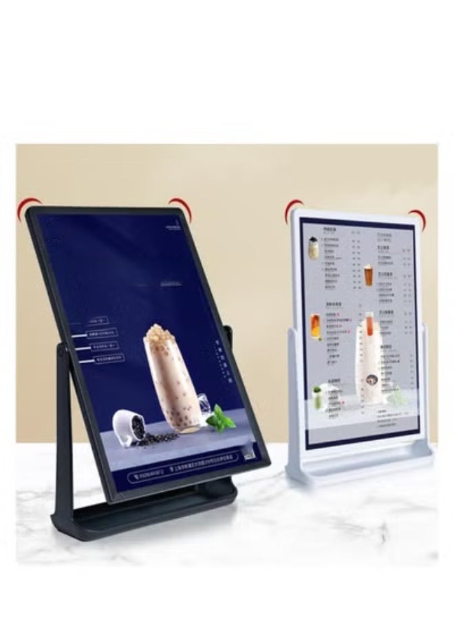 Eckek ABS Plastic Sign Holder, Menu Displays T Shape Sign Stand, Rotating Display Stand for Ads, Menu, Photos, Business Card - Image 4