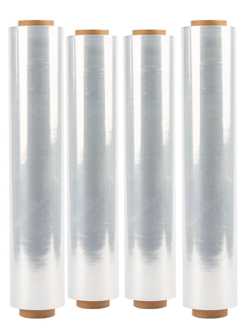 Pallet Stretch Shrink Wrap Roll - 4 Roll - Heavy Duty Industrial Stretch Wrap, Packaging Cling Film, Strong Plastic Wrap, Luggage Wrap - Image 1