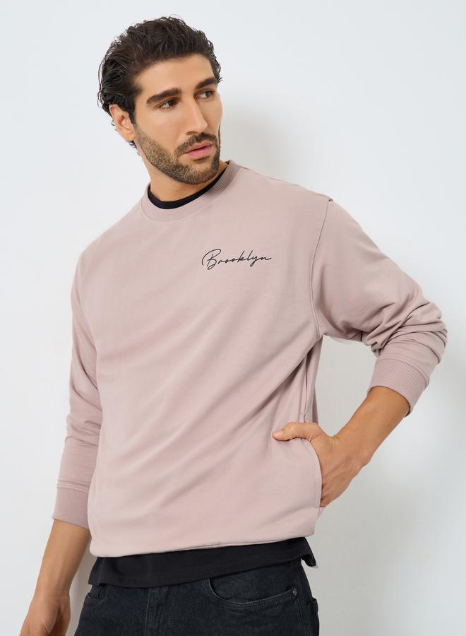 Styli Eco Earth Relaxed Fit Slogan Print Sweatshirt - Image 1