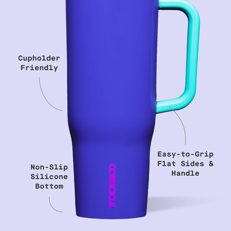 CORKCICLE Cruiser – Insulated Tumbler with Handle and Straw, 80s Windbreaker, 1.2 L – Reusable Water Bottle Keeps Drinks Cold for 20 Hours and Hot for 9 Hours – - Image 3