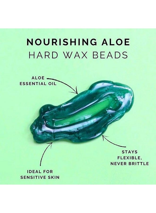 جيجي حبيبات شمع جيجي المغذية بخلاصة الصبار لإزالة الشعر - مثالية للوجه والبكيني والجسم، تركيبة للبشرة الحساسة، كيس 14 أونصة - Image 4