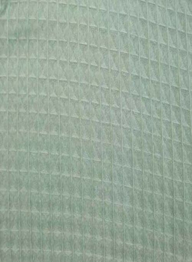 Threshold Waffle Weave Fabric Shower Curtain 72" x 72"- Green - Image 4
