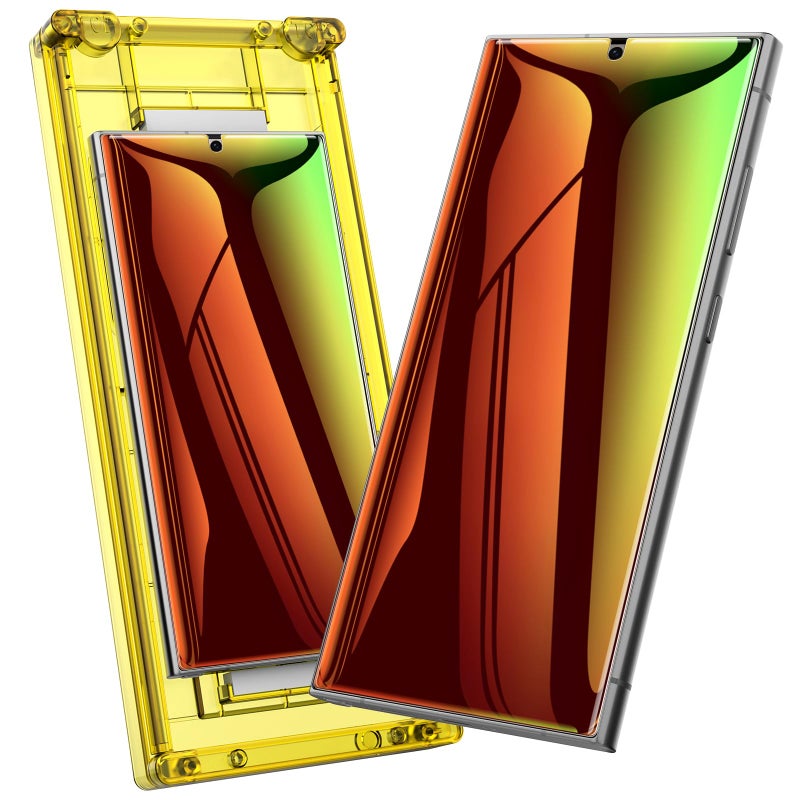 LYWHL 2 Pack for Samsung Galaxy S24 Ultra Privacy Screen Protector, Anti-Spy Gradient Colorful Flexible Film [Auto-Alignment Tray] [Non-Glass], Original-Like Fingerprint Unlock, Case Friendly - Image 1