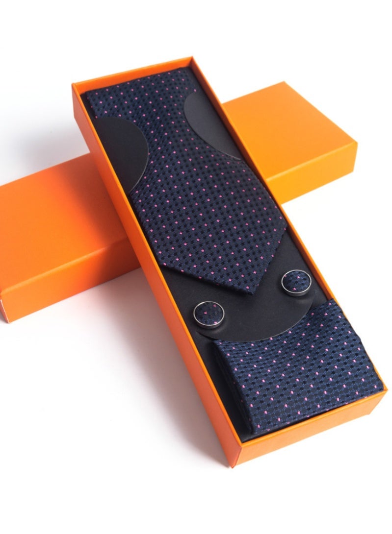 أروى المألوف ربطة العنق دعوى هدية مربع مجموعة مع التعادل ، جيب مربع ، أزرار أكمام مجموعة - Image 2