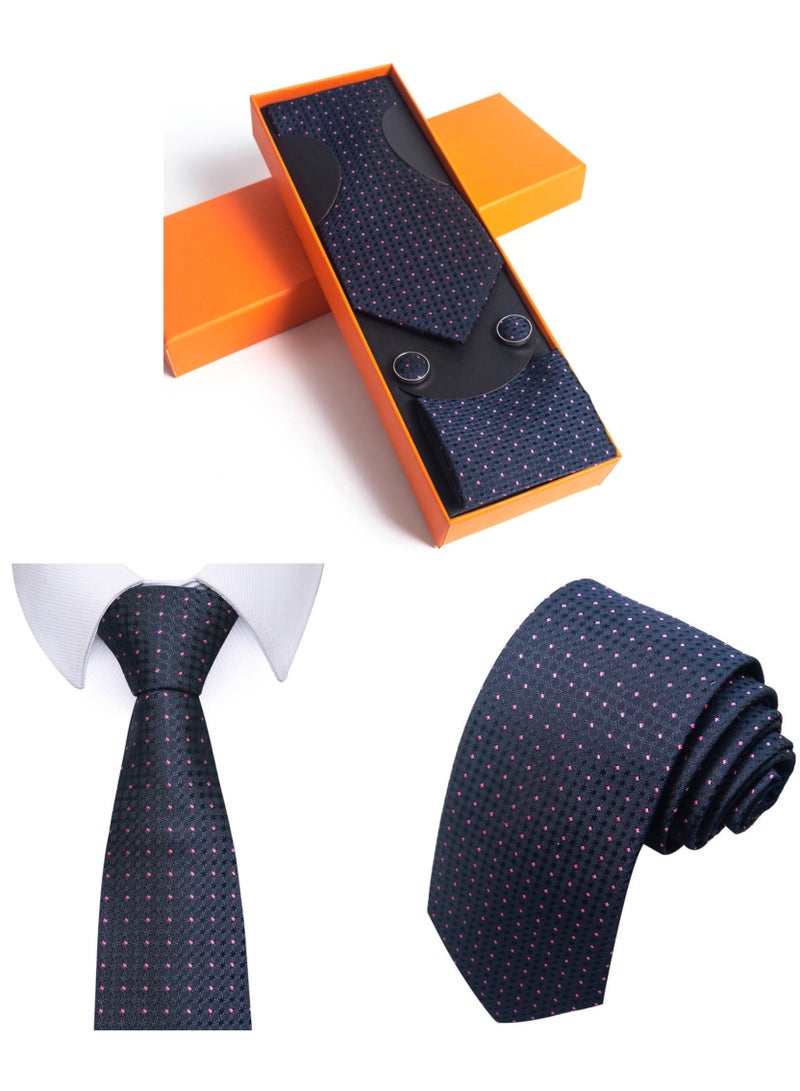 أروى المألوف ربطة العنق دعوى هدية مربع مجموعة مع التعادل ، جيب مربع ، أزرار أكمام مجموعة - Image 1