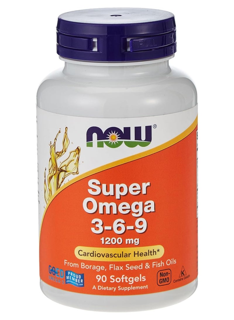 now Super Omega 3-6-9 Fish Oil 90 Softgels - Image 1