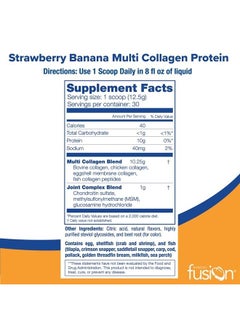 Bariatric Fusion Strawberry Banana Multi Collagen Protein Powder | Plus Joint Support Complex of MSM and Glucosamine | Dairy, Gluten & Soy Free | Non-GMO | 30 Servings  - Image 4
