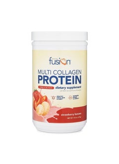 Bariatric Fusion Strawberry Banana Multi Collagen Protein Powder | Plus Joint Support Complex of MSM and Glucosamine | Dairy, Gluten & Soy Free | Non-GMO | 30 Servings  - Image 1